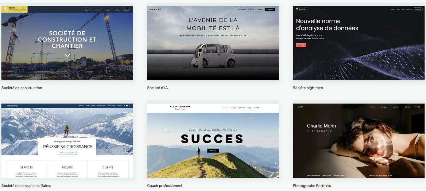 Templates Wix