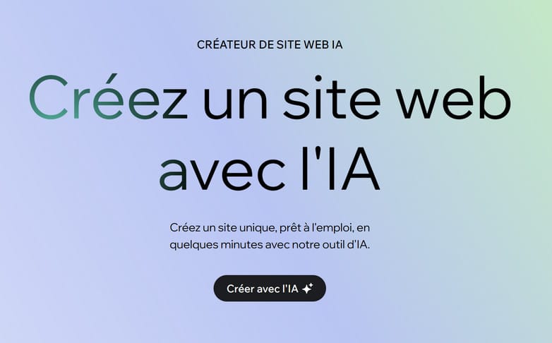 Créez un site web avec l'IA avec WIX