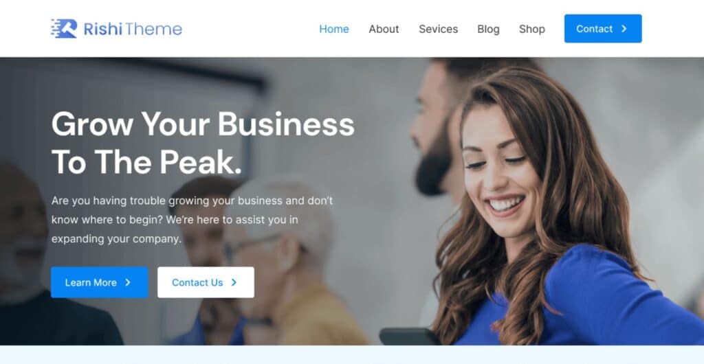 10ème thème wordpress de notre classement des meilleurs thèmes wordpress gratuits : le thème Rishi