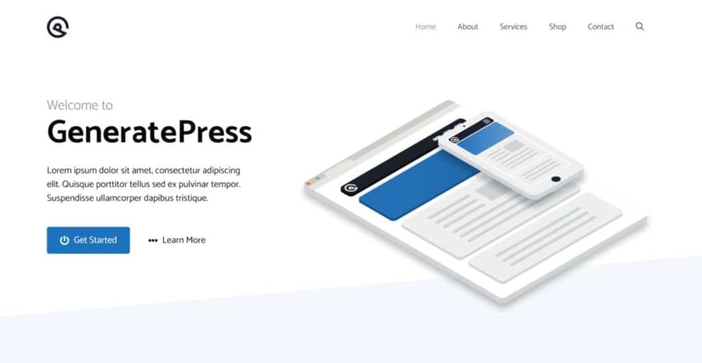 2ème thème wordpress de notre classement des meilleurs thèmes wordpress gratuits : le thème GeneratePress