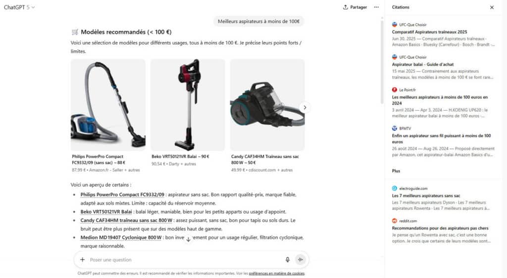 Recherche sur un moteur de recherche IA : résultats optimisés GEO