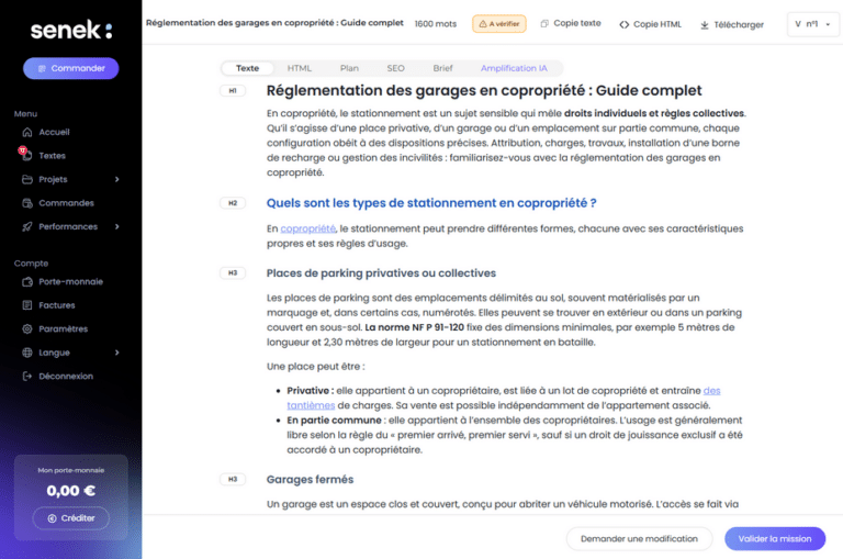 Contenu web SEO livré